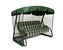 Садовые качели Рино зеленый 3-х местные