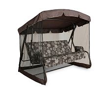 Садовые качели Рино коричневый 3-х местные